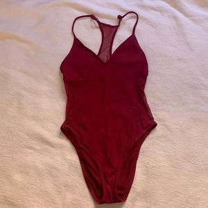Mossimo Maroon One Piece Swimsuit